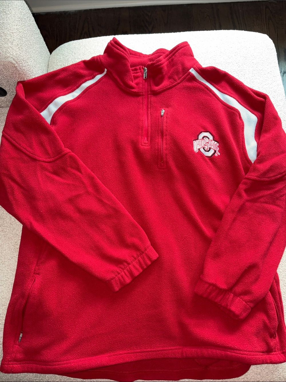 Men's Ohio State Red Quarter-Zip Pullover